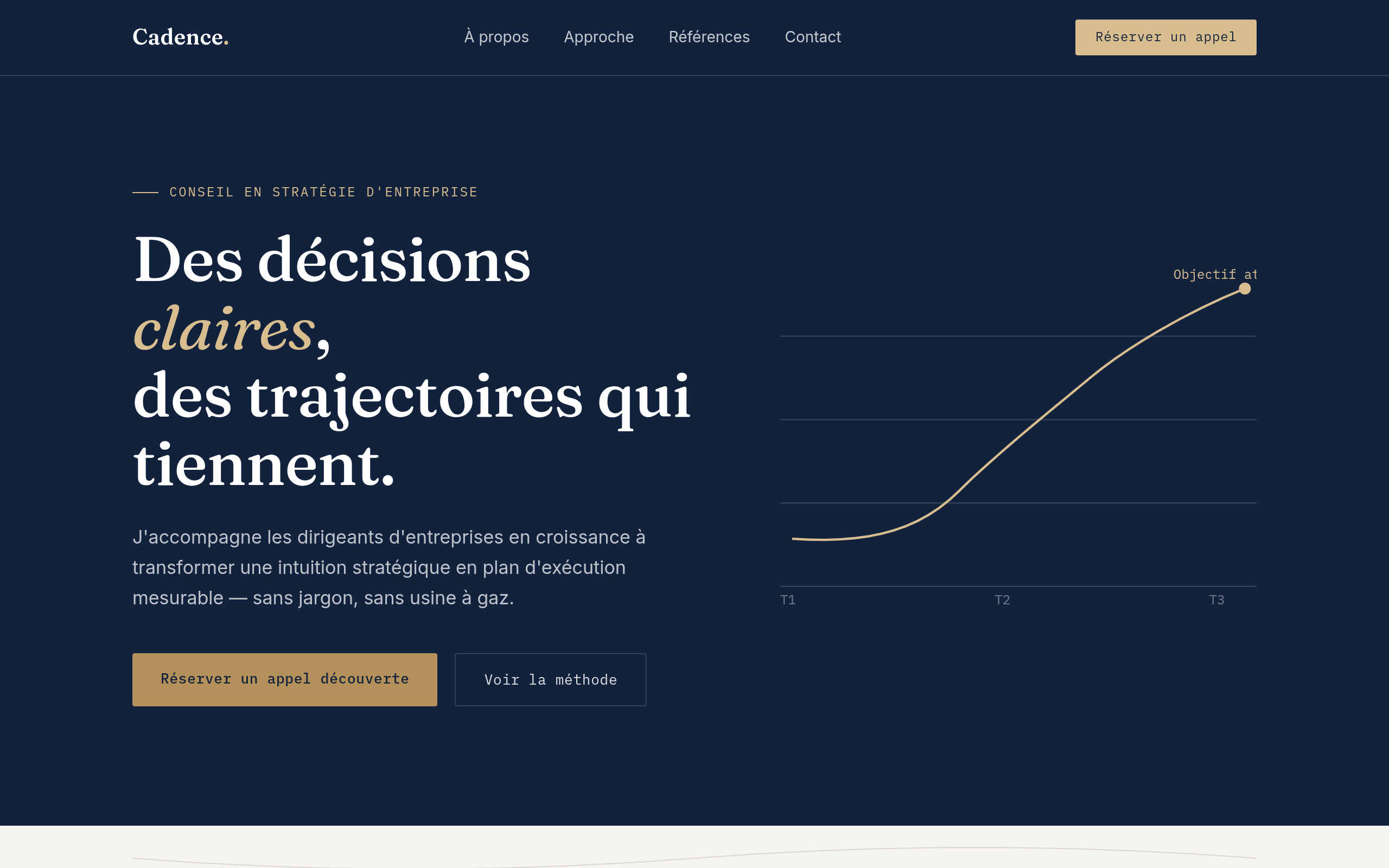 Aperçu du site Cadence Conseil
